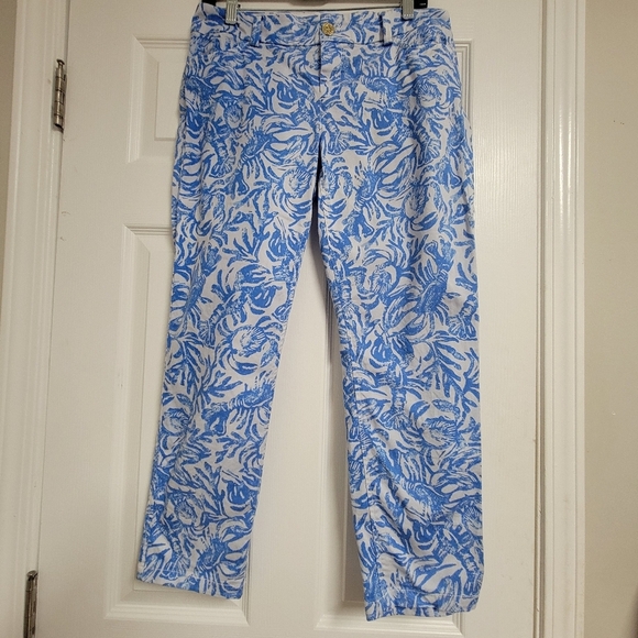 Lilly Pulitzer Sadie Stretch Crop Chino Pants Size 8. - Picture 3 of 11